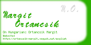 margit ortancsik business card